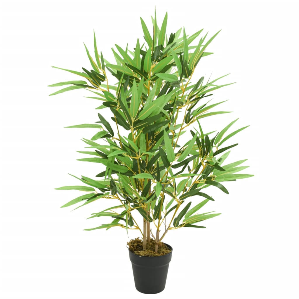 Kunstig bambustre 368 blader 80 cm grønn