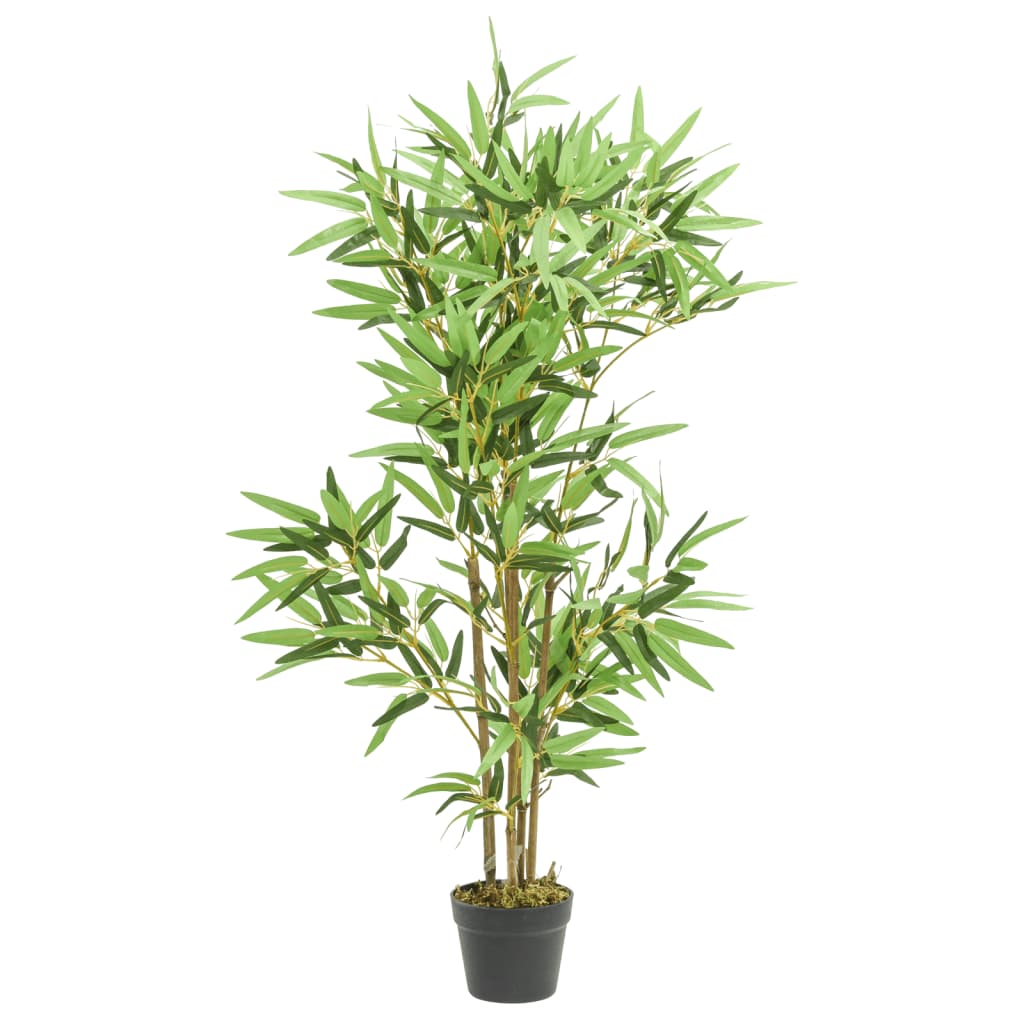 Kunstig bambustre 552 blader 120 cm grønn
