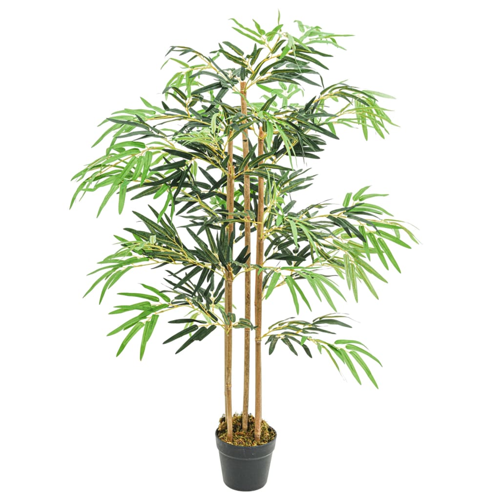 Kunstig bambustre 730 blader 120 cm grønn