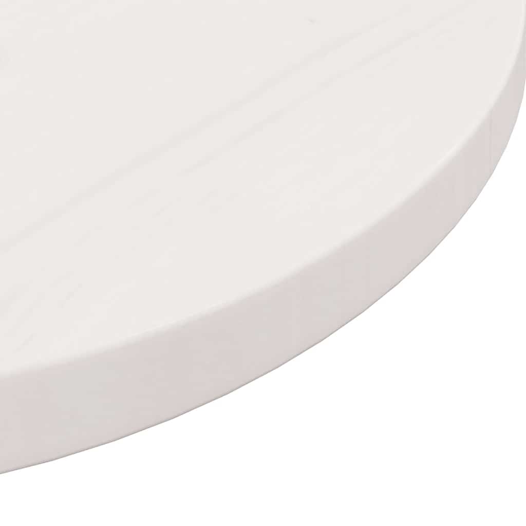 Bordplate rund hvit Ø30x3 cm heltre furu