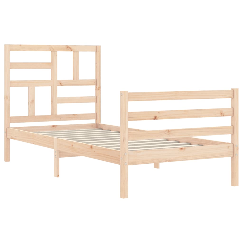 Sengeramme med hodegavl 100x200 cm heltre