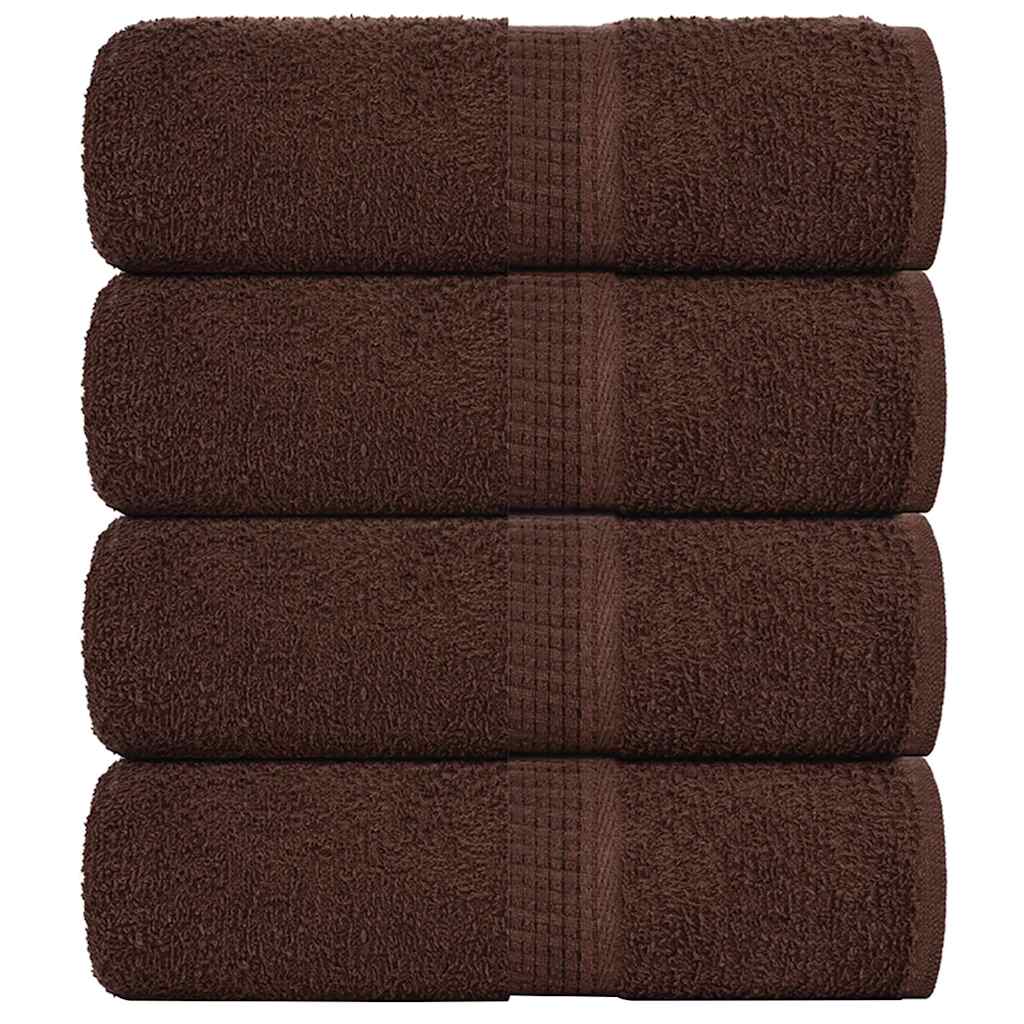 Vaskehåndklær FROGN 4 stk brun 30x30 cm 360 gsm