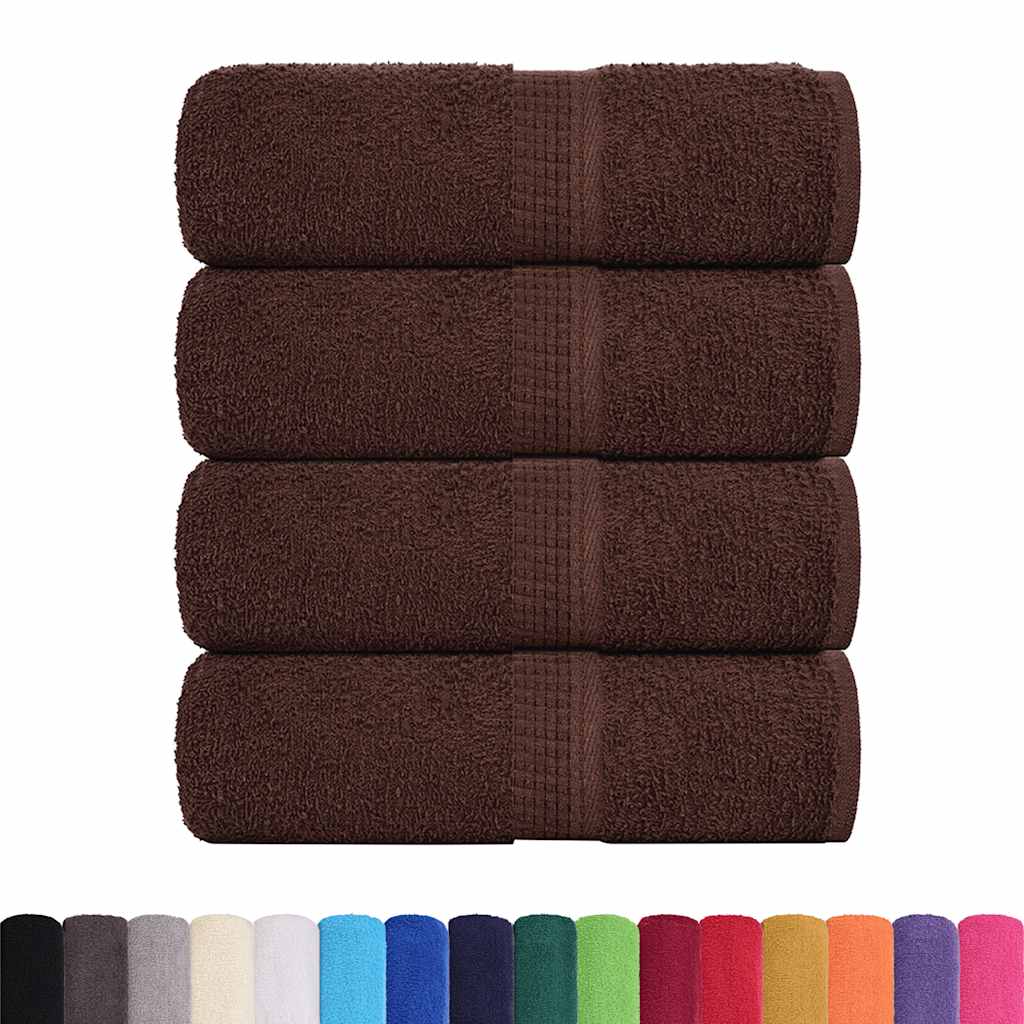 Vaskehåndklær FROGN 4 stk brun 30x30 cm 360 gsm