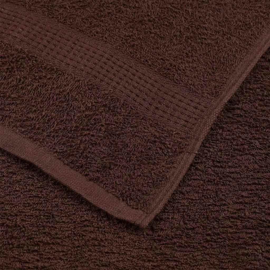 Vaskehåndklær FROGN 4 stk brun 30x30 cm 360 gsm