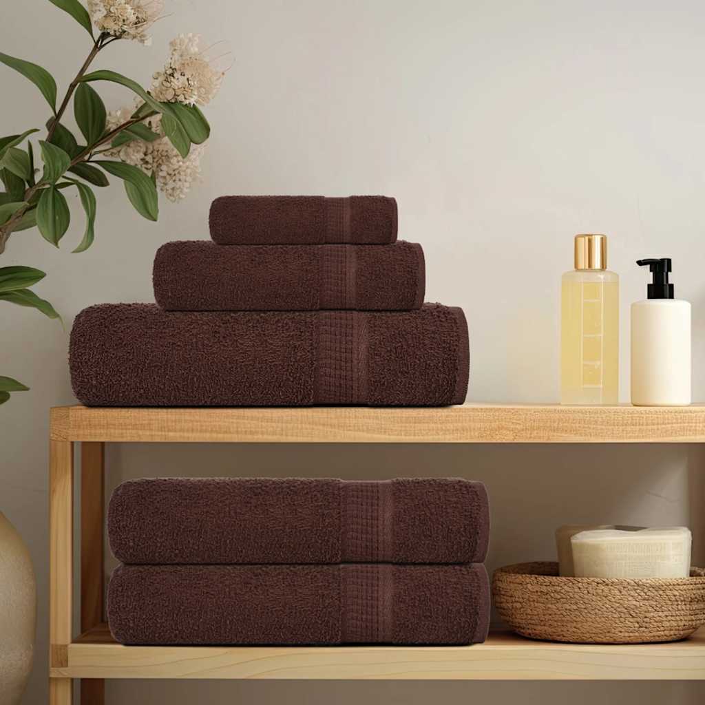 Badehåndklær FROGN 4 stk brun 100x150 cm 360 gsm