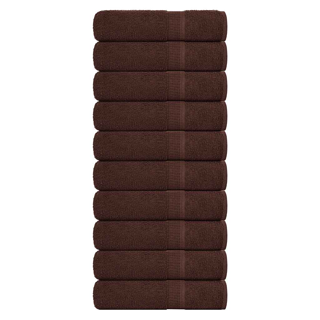 Badehåndklær FROGN 10 stk brun 100x150 cm 360 gsm