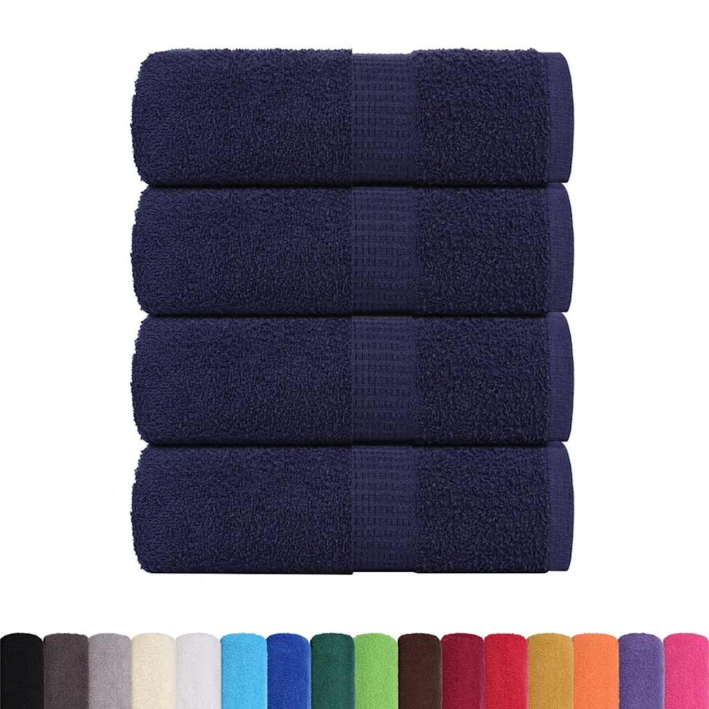 Vaskehåndklær FROGN 4 stk marineblå 30x30 cm 360 gsm