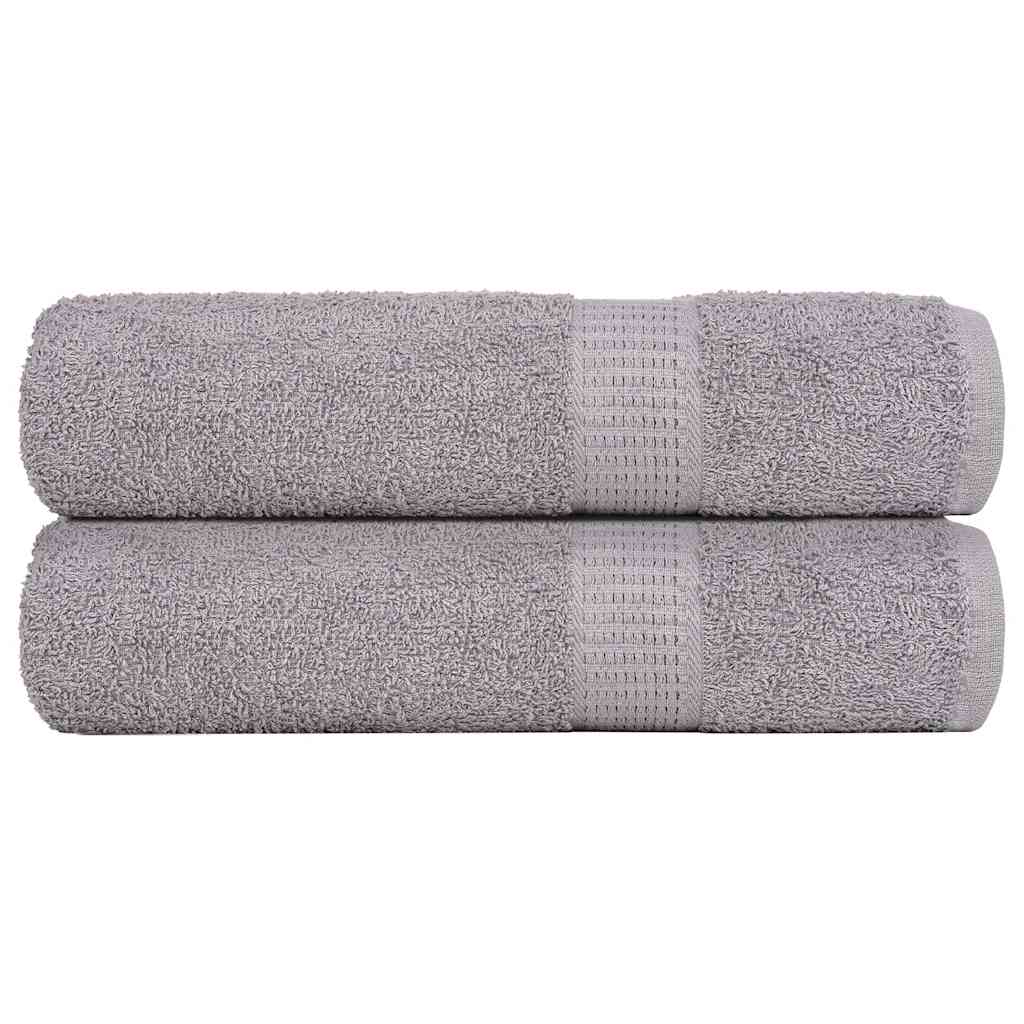 Håndklær FROGN 2 stk grå 50x100 cm 360 gsm