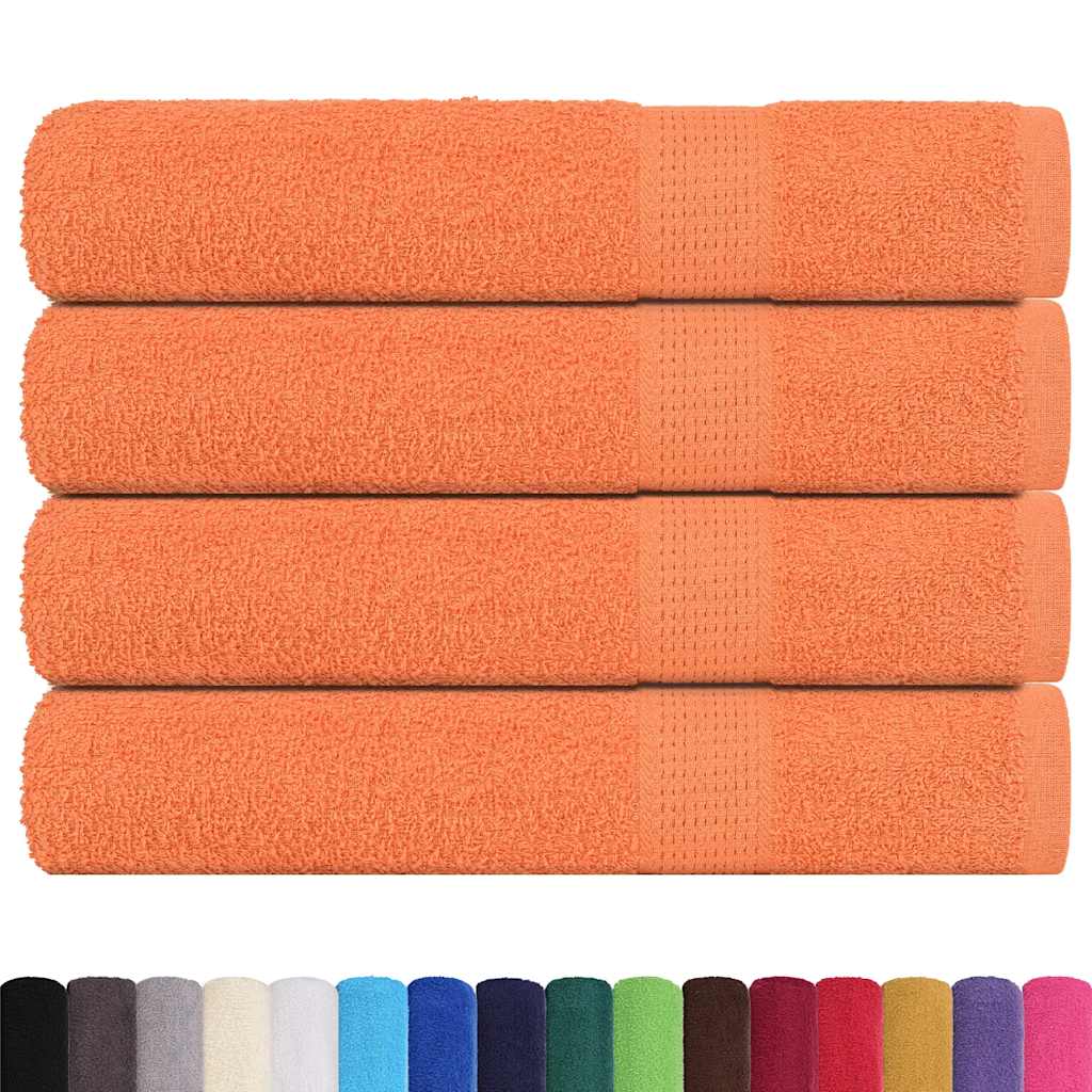 Badstuhåndklær FROGN 4 stk oransje 80x200 cm 360 gsm
