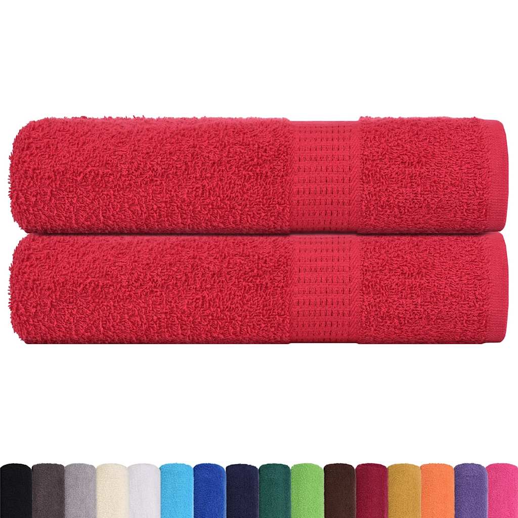 Badehåndklær FROGN 2 stk rød 100x150 cm 360 gsm