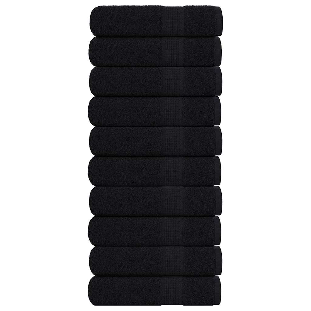 Håndklær FROGN 10 stk svart 50x100 cm 360 gsm