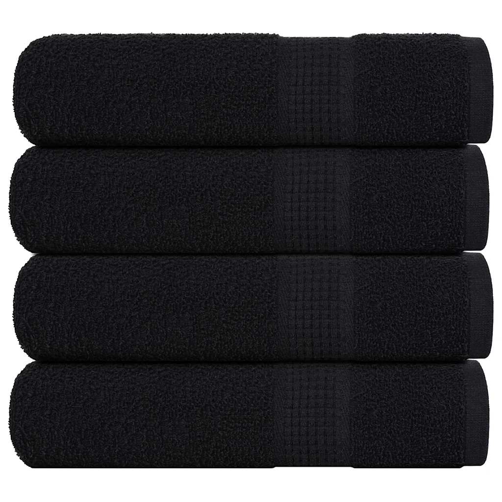 Badehåndklær FROGN 4 stk svart 100x150 cm 360 gsm