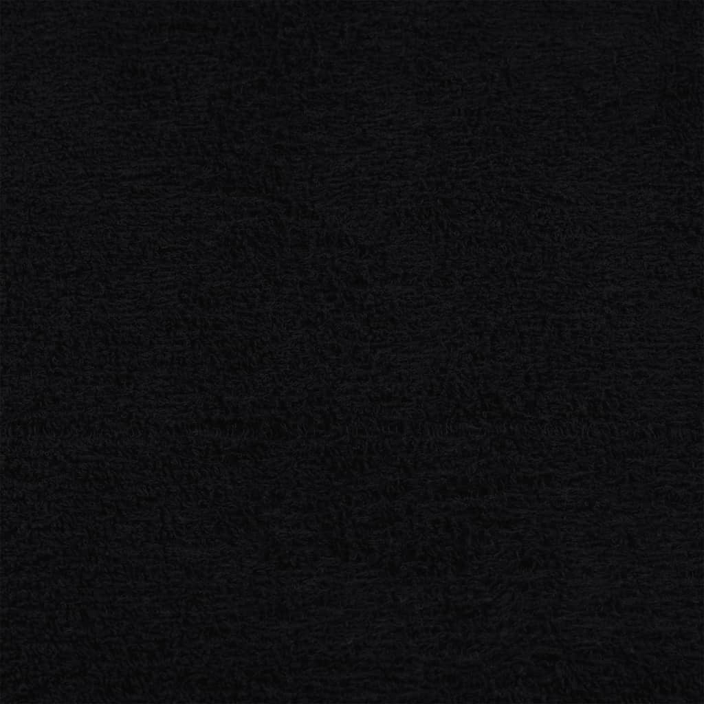Badstuhåndklær FROGN 4 stk svart 80x200 cm 360 gsm