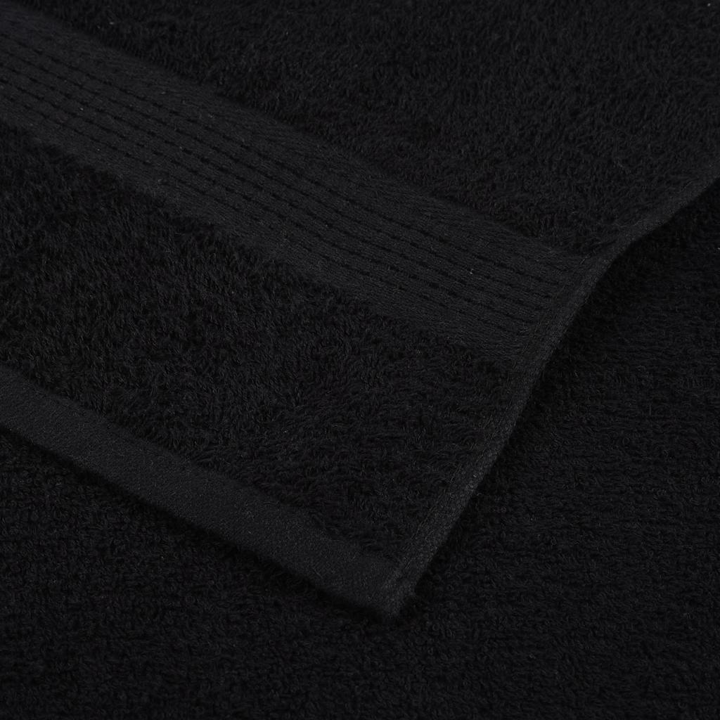 Badstuhåndklær FROGN 4 stk svart 80x200 cm 360 gsm