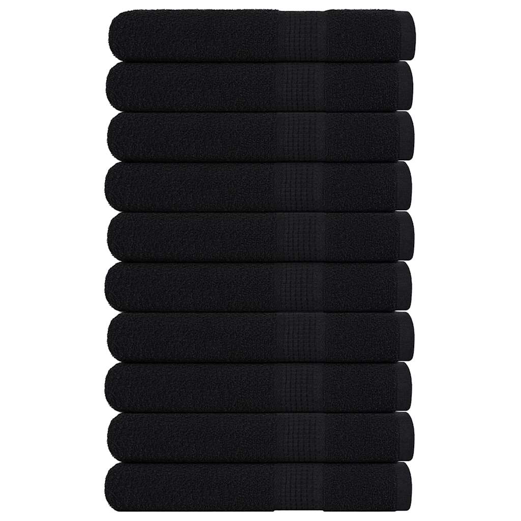 Badstuhåndklær FROGN 10 stk svart 80x200 cm 360 gsm