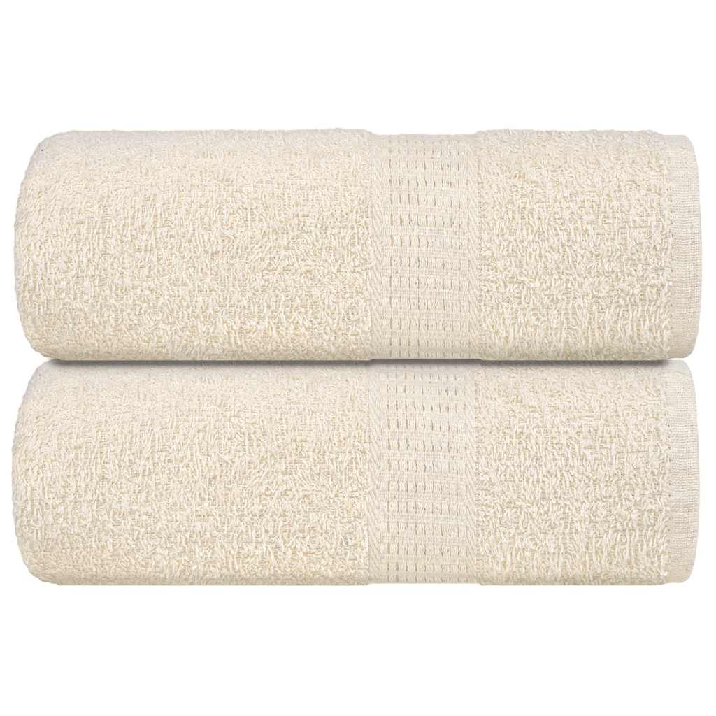 Vaskehåndklær FROGN 2 stk kremhvit 30x30 cm 360 gsm