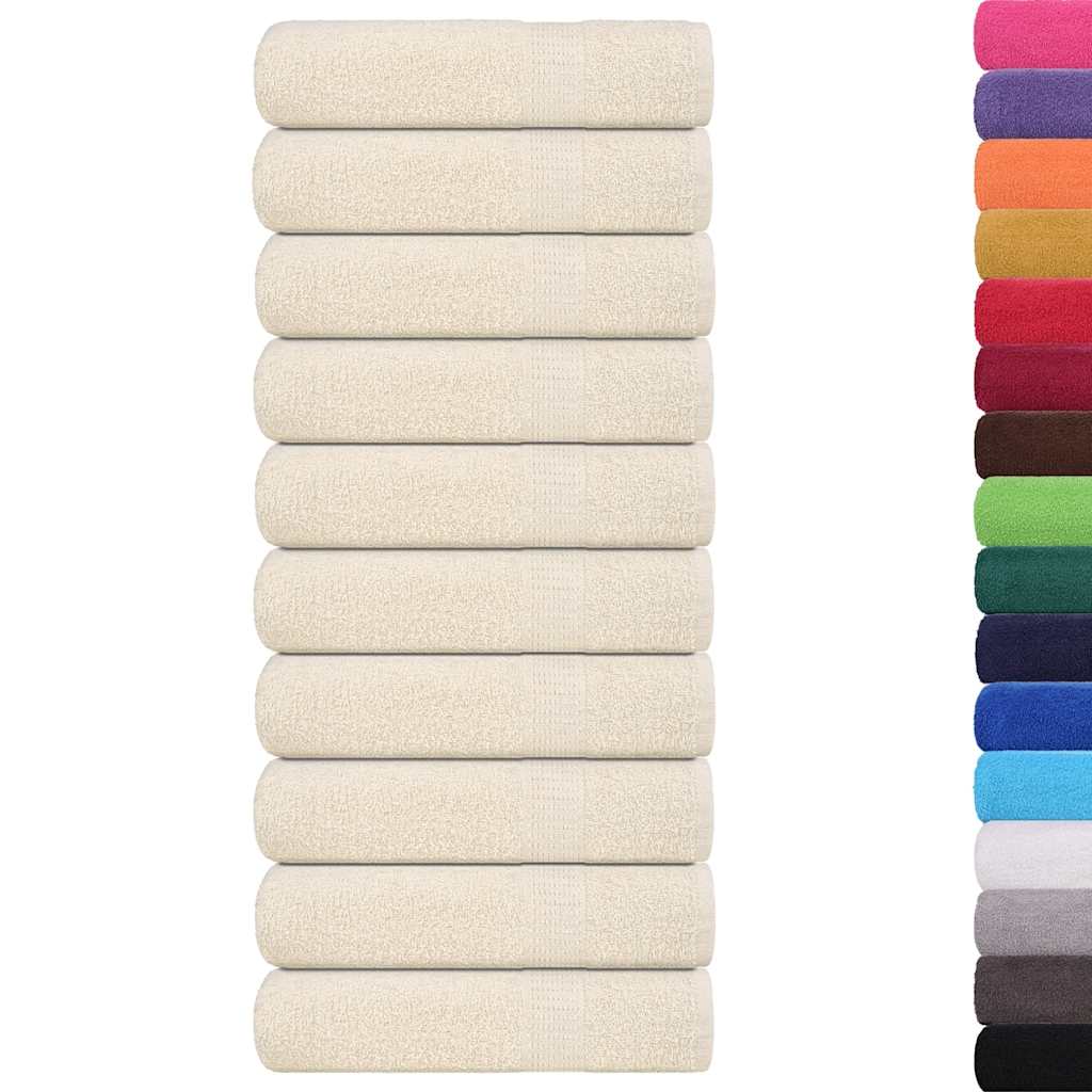 Badehåndklær FROGN 10 stk kremhvit 100x150 cm 360 gsm
