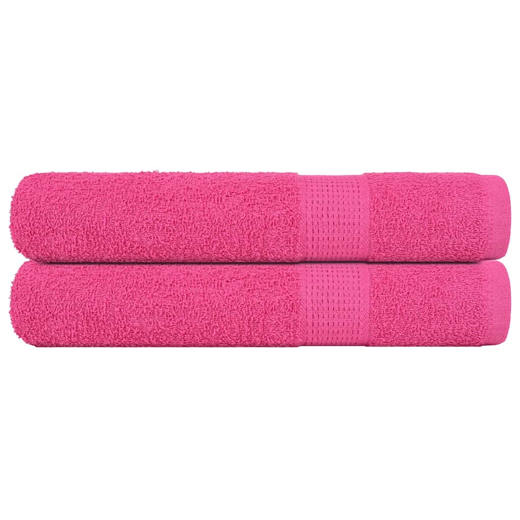 Badstuhåndklær FROGN 2 stk rosa 80x200 cm 360 gsm