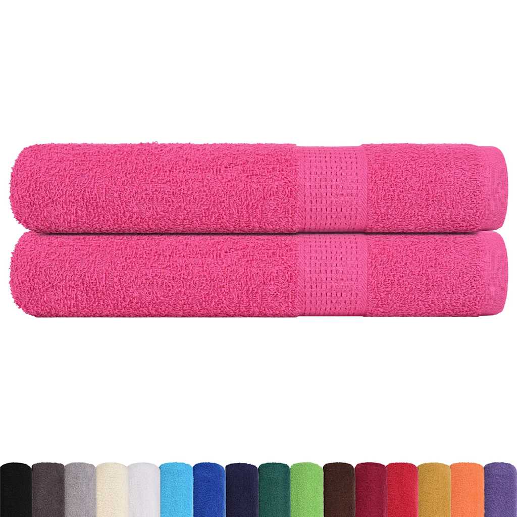 Badstuhåndklær FROGN 2 stk rosa 80x200 cm 360 gsm