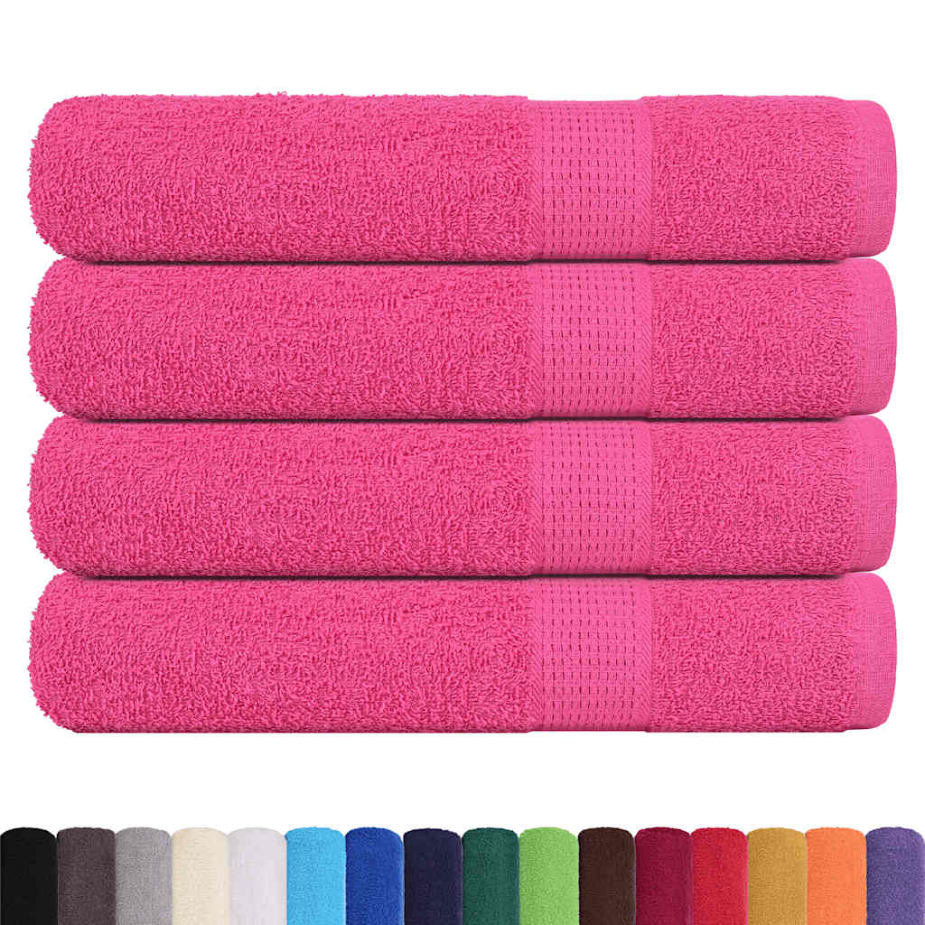 Badstuhåndklær FROGN 4 stk rosa 80x200 cm 360 gsm