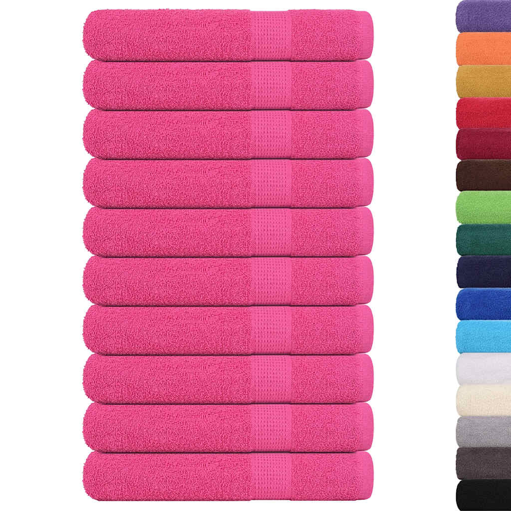 Håndklær FROGN 10 stk rosa 100x200 cm 360 gsm