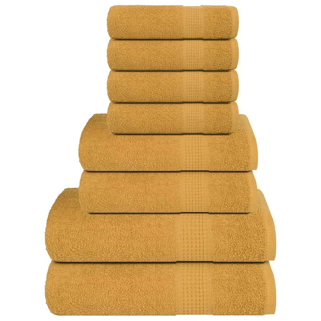 8-delers håndklesett FROGN gull 360 gsm