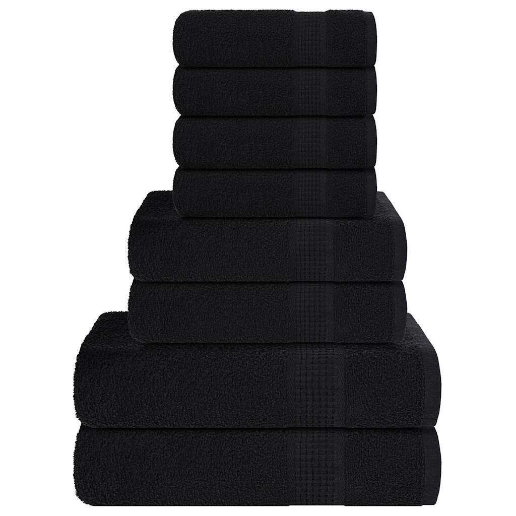 8-delers håndklesett FROGN svart 360 gsm