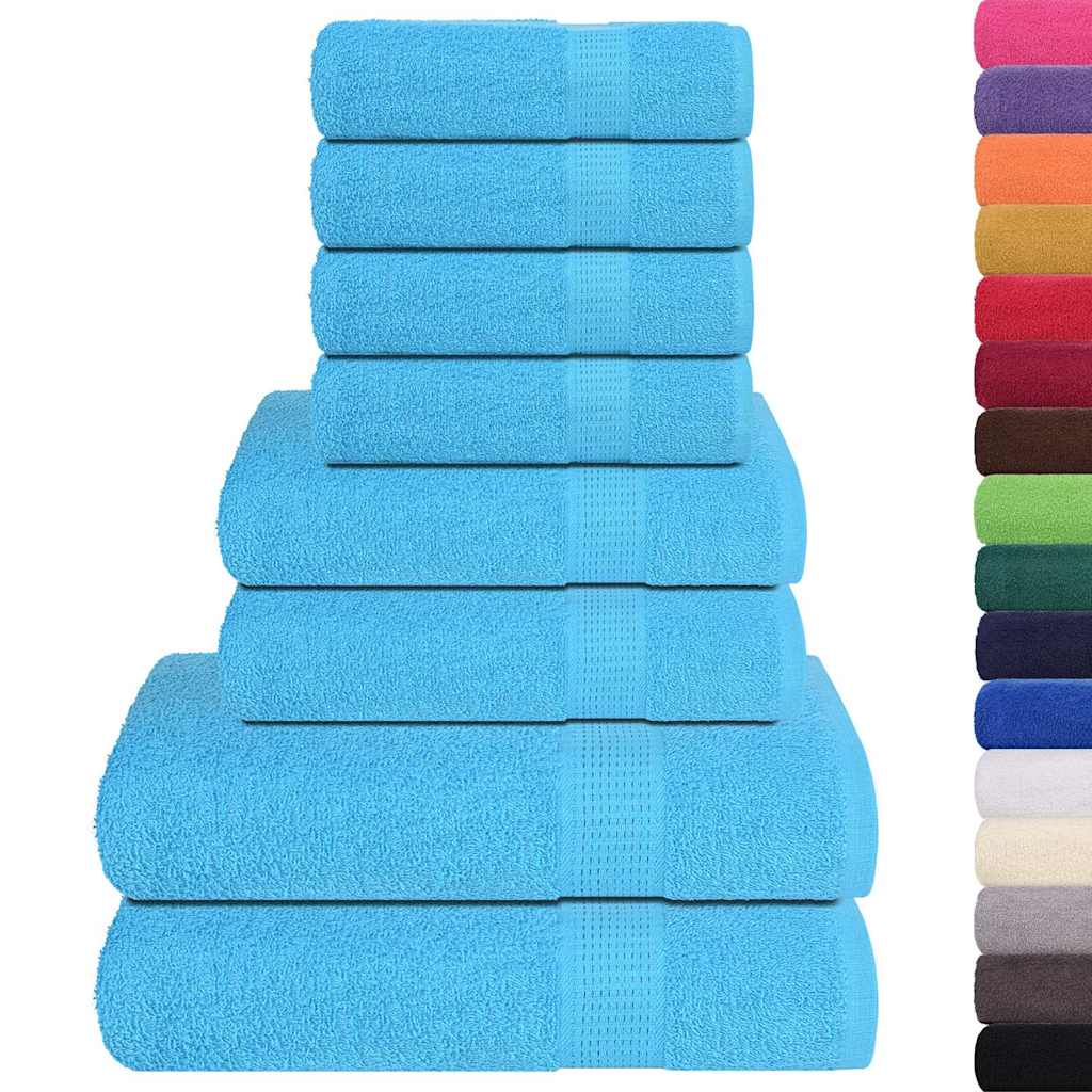 8-delers håndklesett FROGN turkis 360 gsm