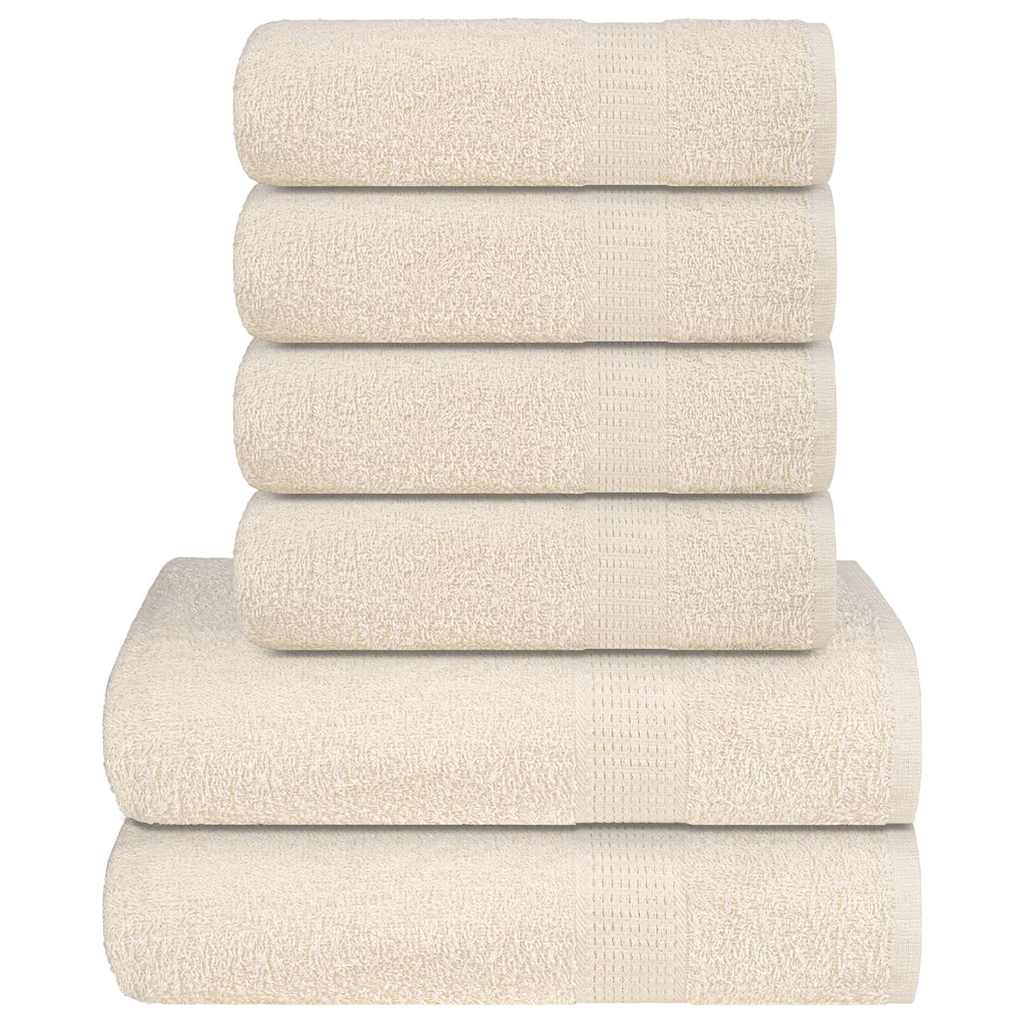 6-delers håndklesett FROGN kremhvit 360 gsm