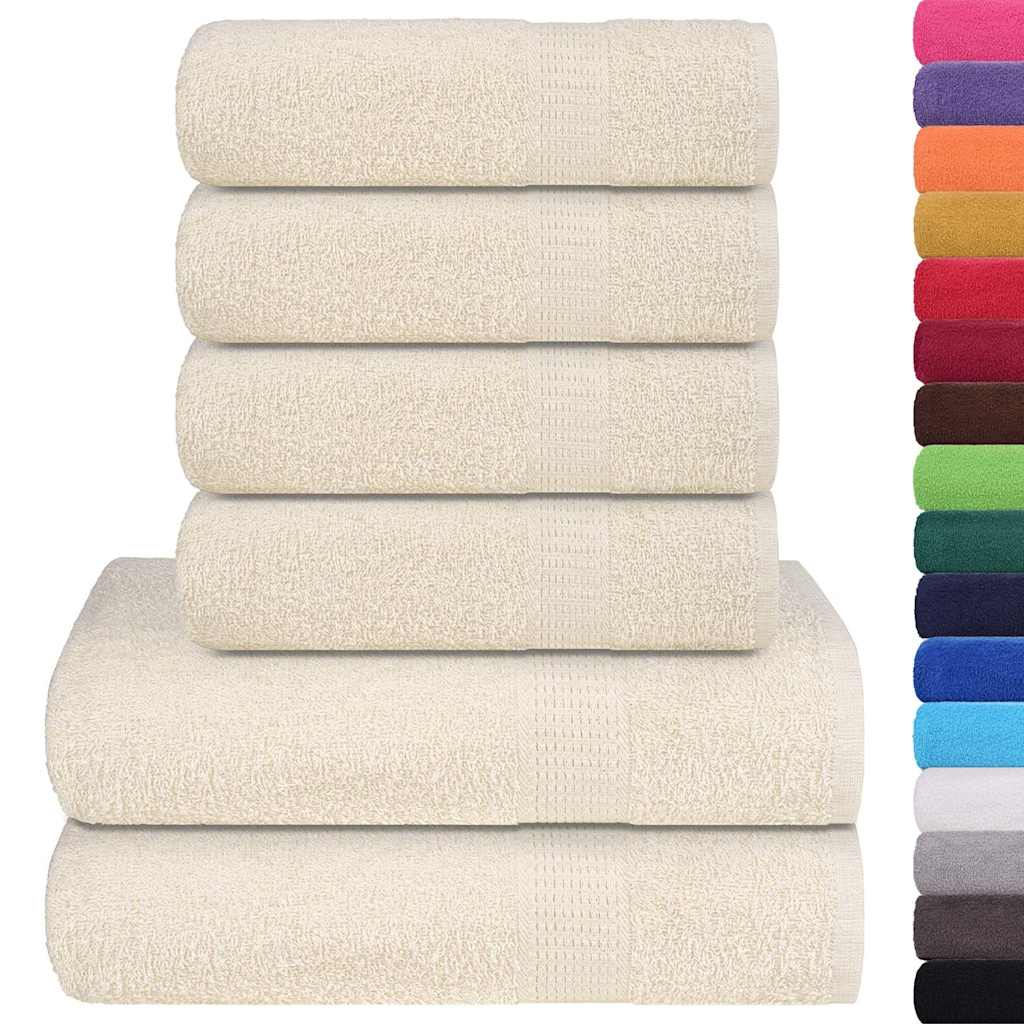 6-delers håndklesett FROGN kremhvit 360 gsm