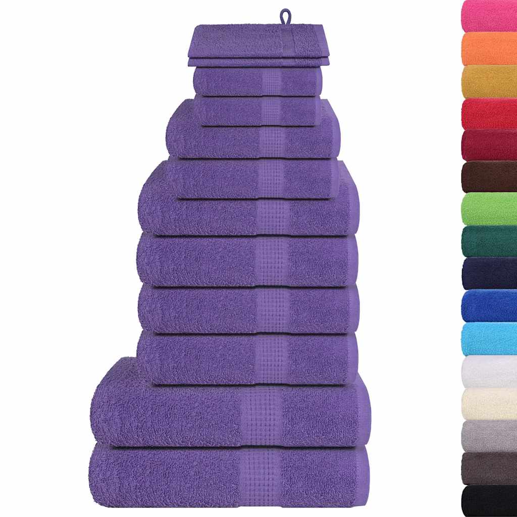 12-delers håndklesett FROGN lilla 360 gsm