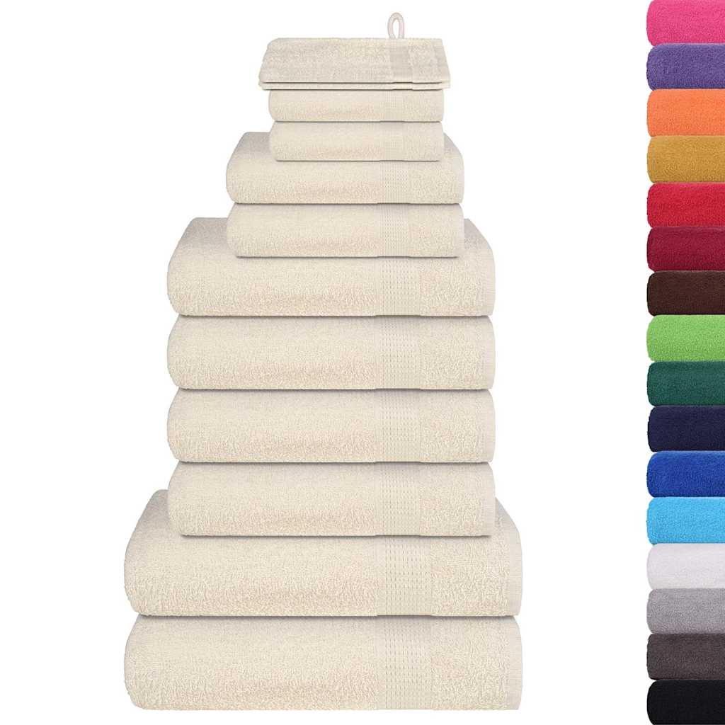 12-delers håndklesett FROGN kremhvit 360 gsm