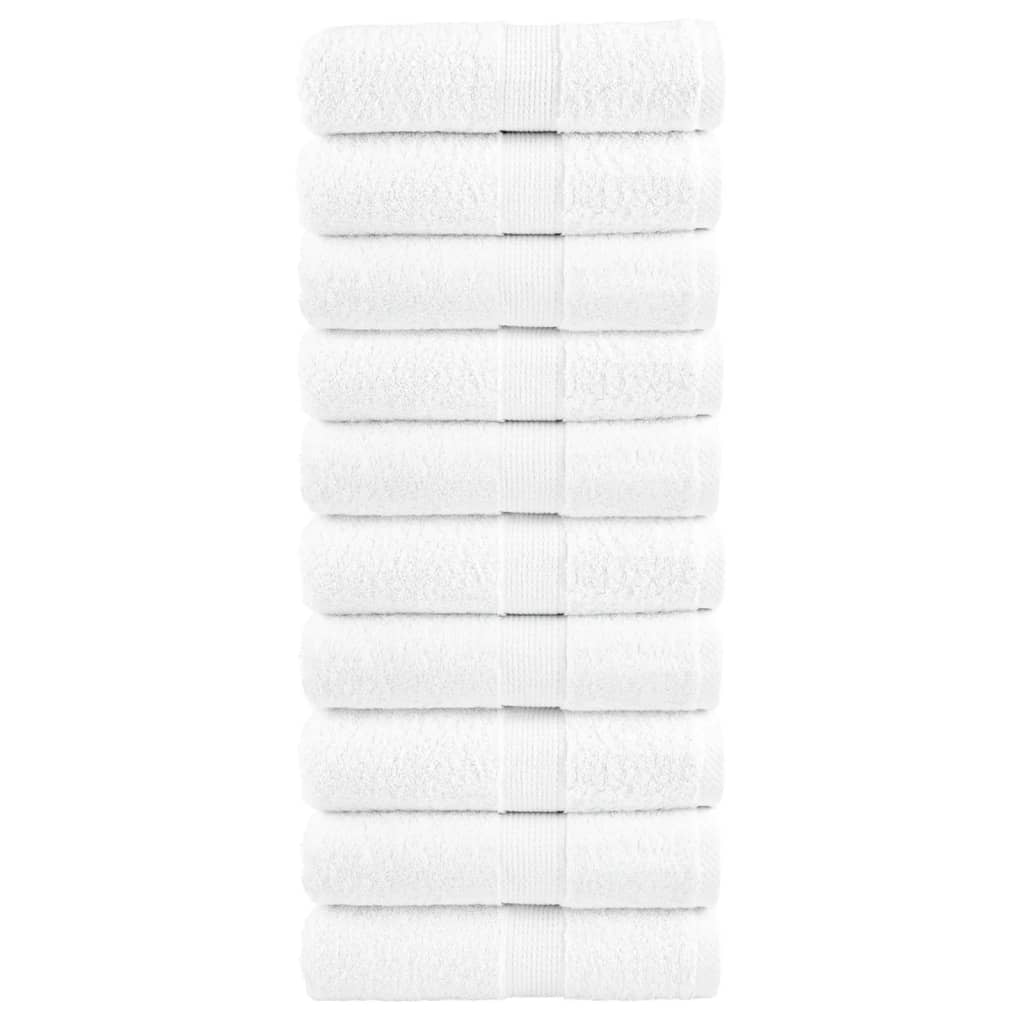 Premium vaskehåndklær SOLUND 10 stk hvite 30x30 cm 600 g/m²