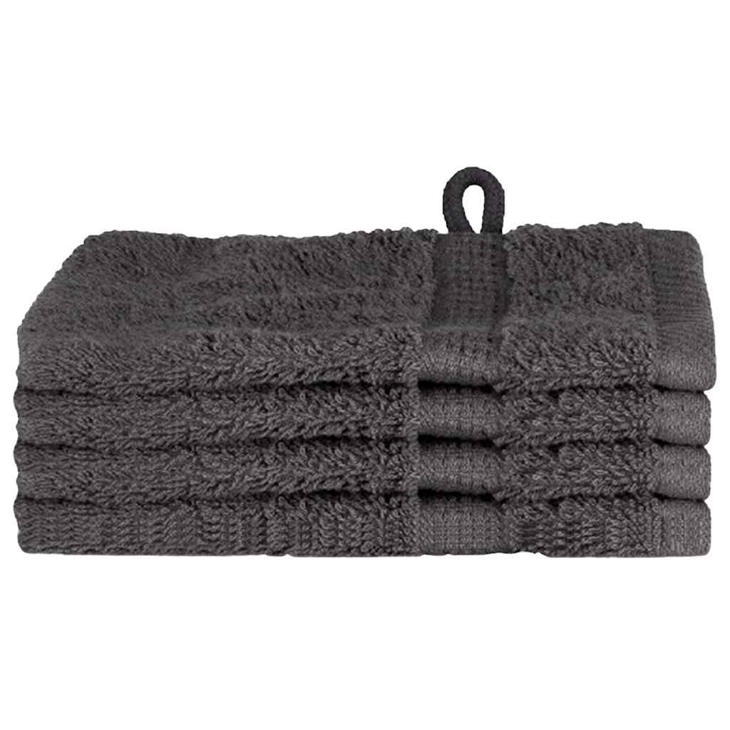 Gjesthåndkle SOLUND 4 stk. Antrasitt 15 x 21 cm 550 gsm