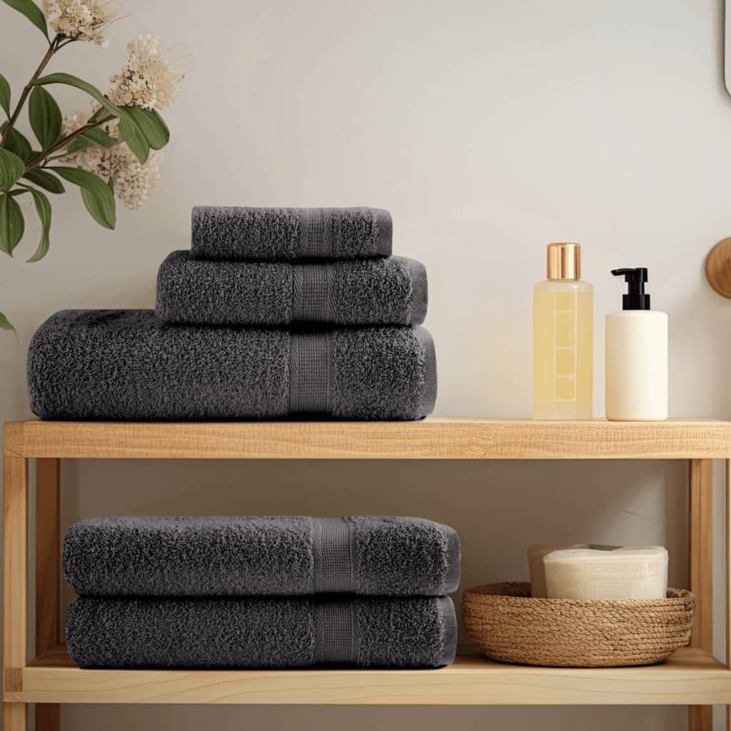 Premium gjestehåndklær SOLUND 2 stk antrasitt 30x50 cm 600gsm