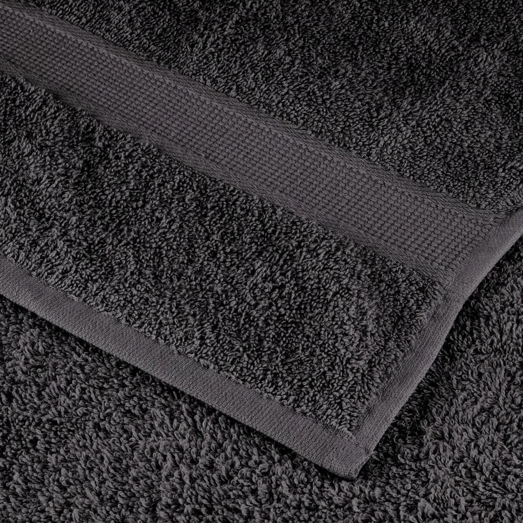 Premium dusjhåndklær SOLUND 4 stk antrasitt 70x140 cm 600gsm