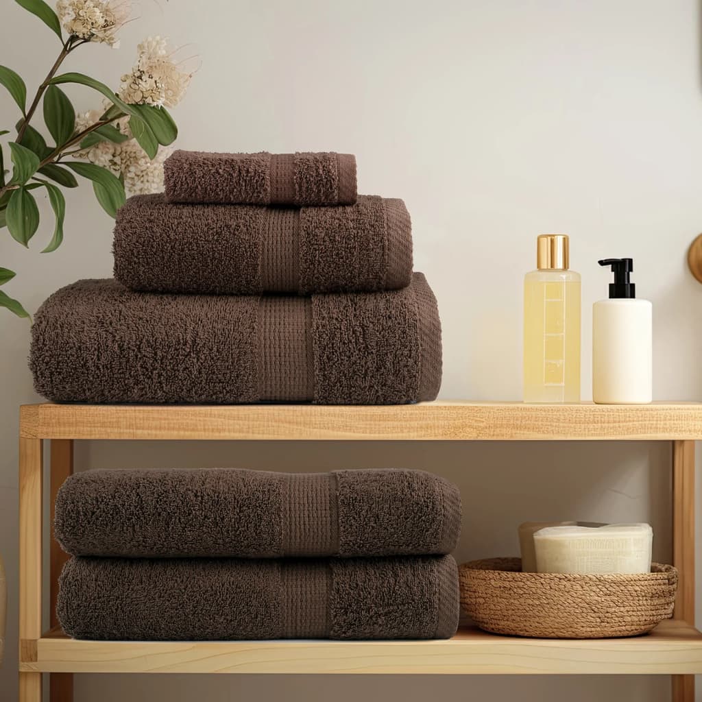 Premium vaskehåndklær SOLUND 2 stk brune 30x30 cm 600 g/m²