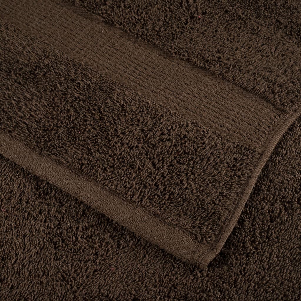 Premium håndklær SOLUND 2 stk brun 50x100 cm 600gsm