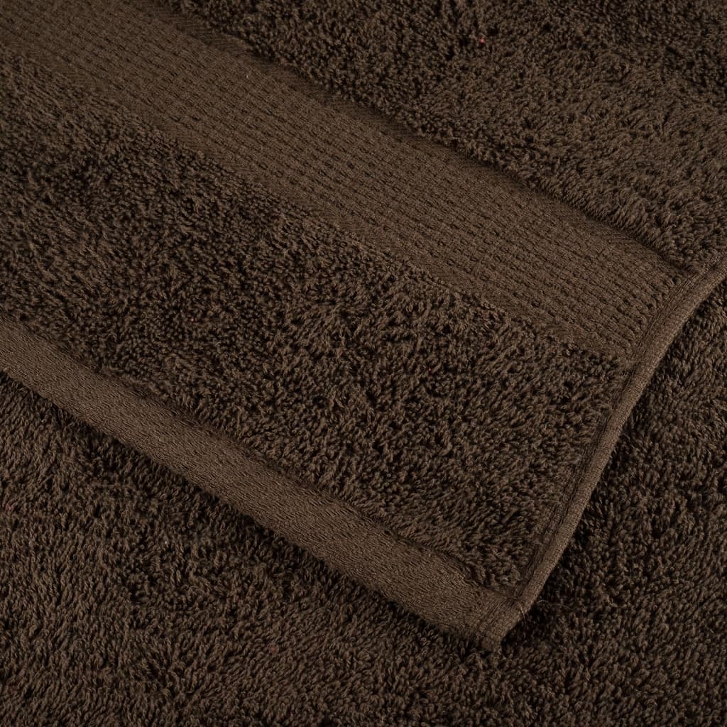 Premium håndklær SOLUND 4 stk brun 50x100 cm 600gsm