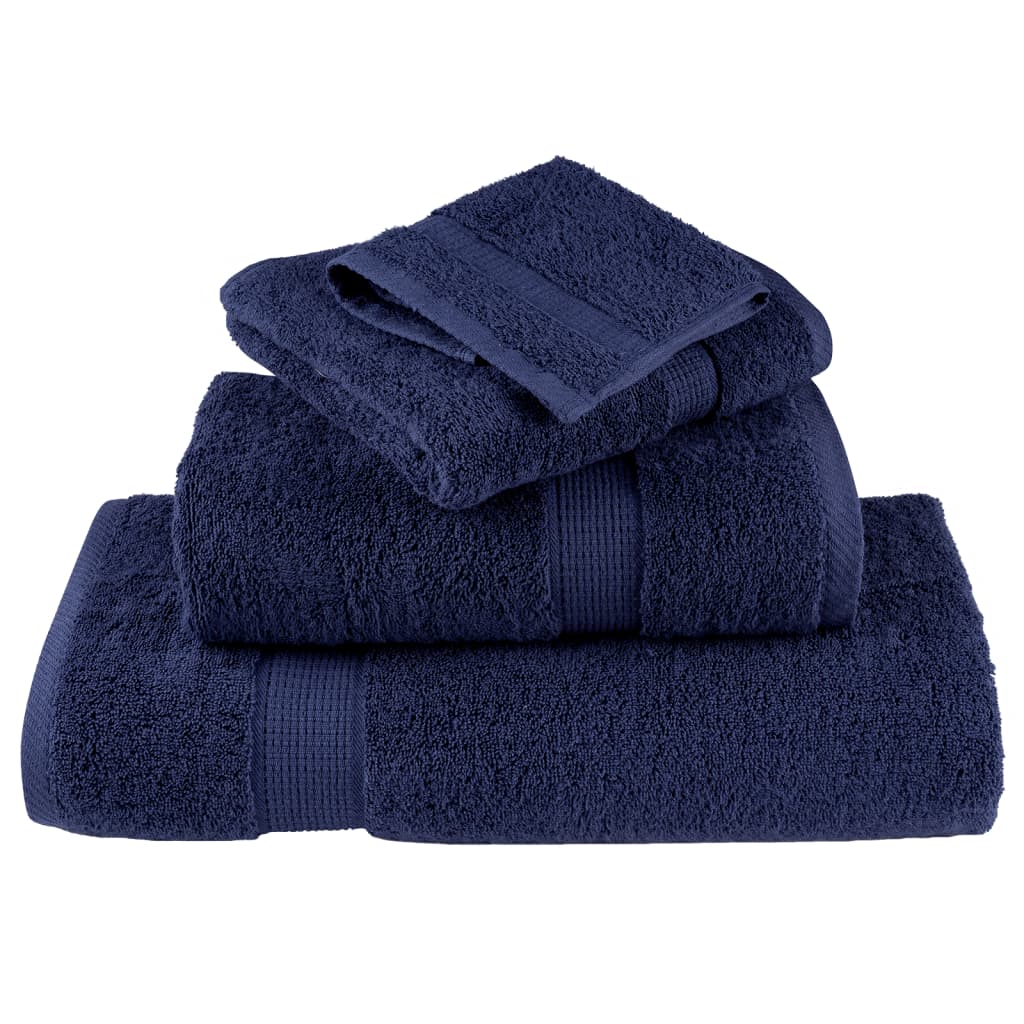 Premium vaskehåndklær SOLUND 2 stk marineblå 30x30cm 600gsm