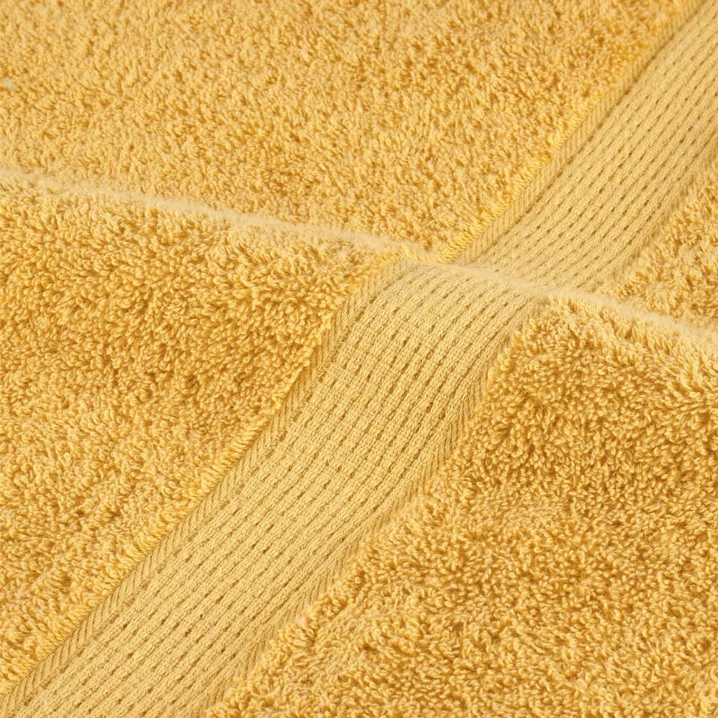 Premium gjestehåndklær SOLUND 4 stk gull 30x50 cm 600gsm