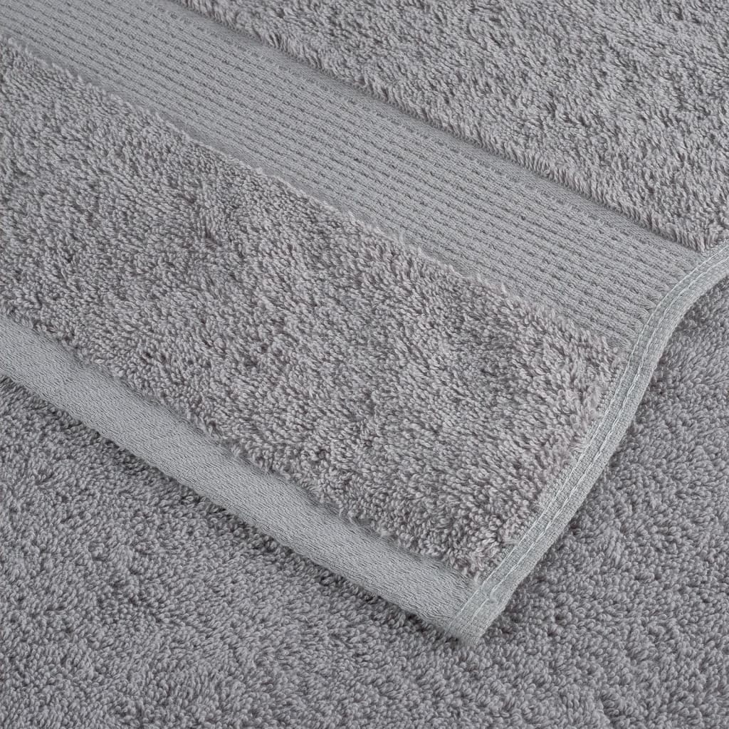 Premium håndklær SOLUND 4 stk grå 50x100 cm 600gsm