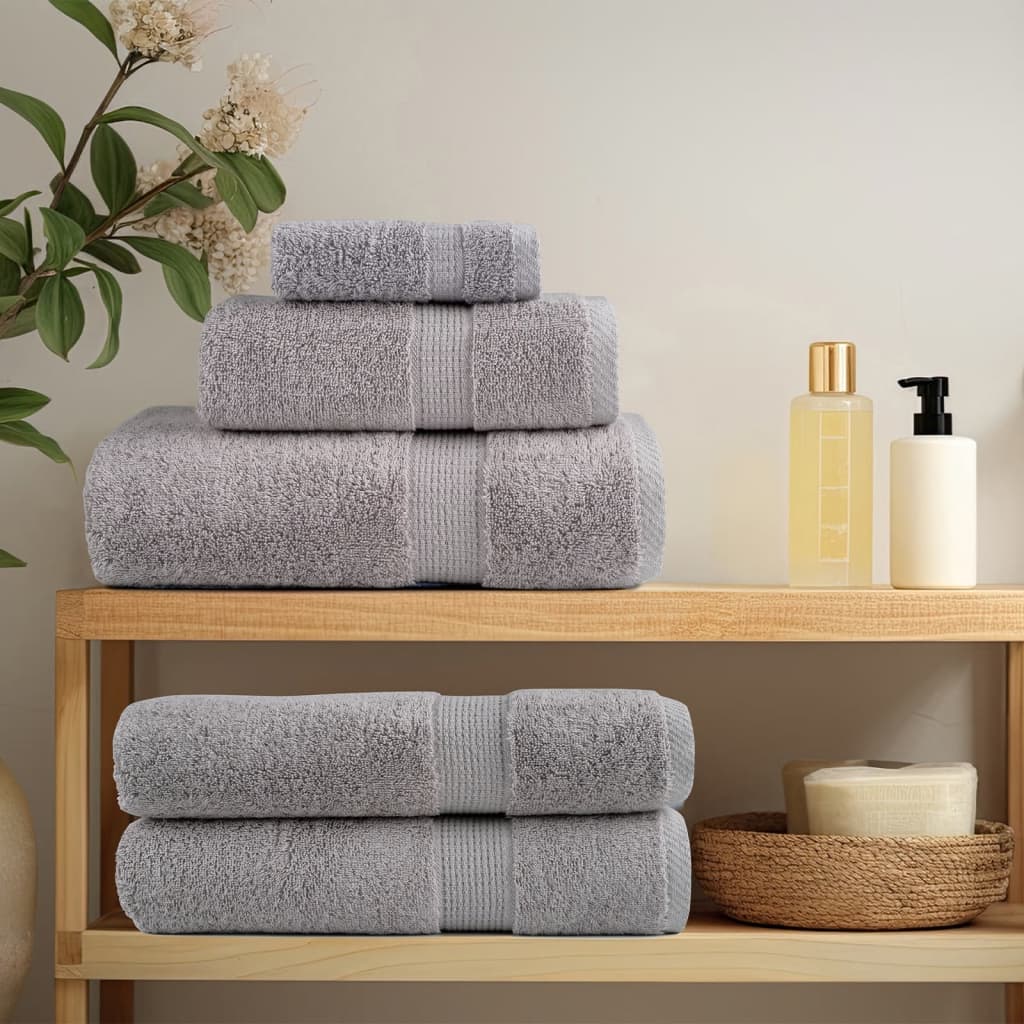 Premium badehåndklær SOLUND 2 stk grå 100x150 cm 600gsm
