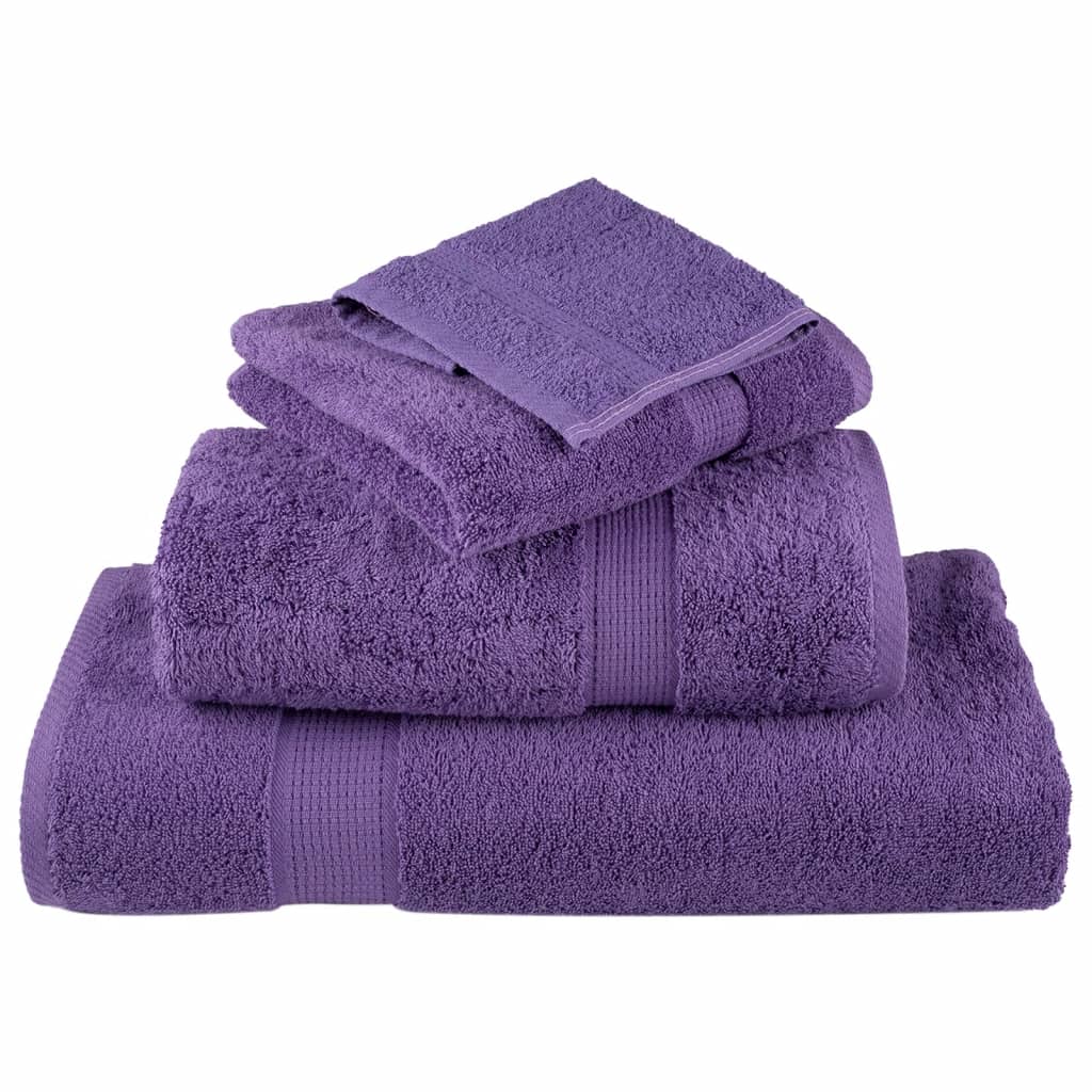 Premium vaskehåndklær SOLUND 10 stk lilla 30x30 cm 600 gsm
