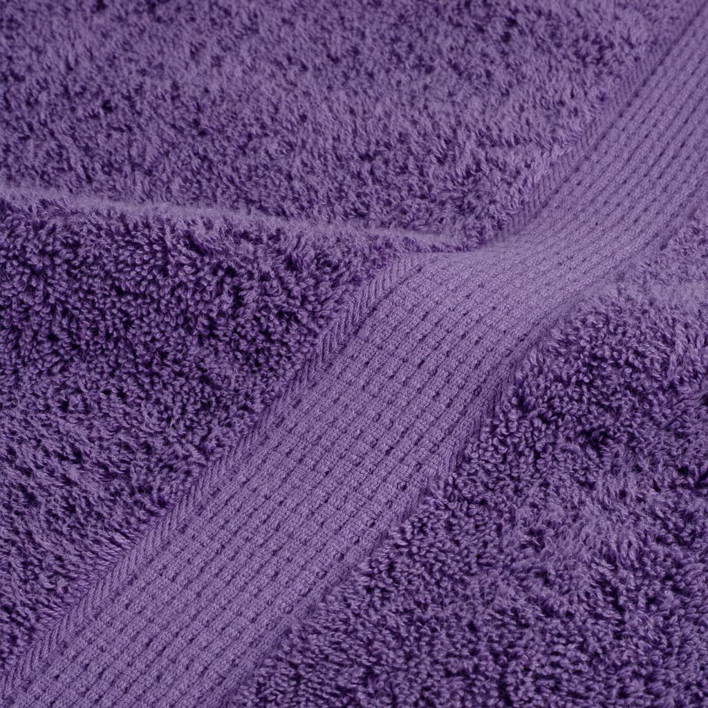 Premium gjestehåndklær SOLUND 10 stk lilla 30x50 cm 600 g/m2