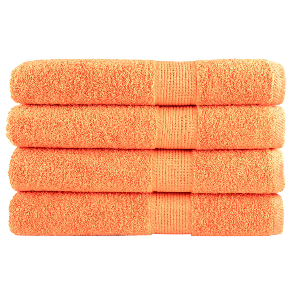 Premium håndklær SOLUND 4 stk oransje 80x200 cm 600 g/m2