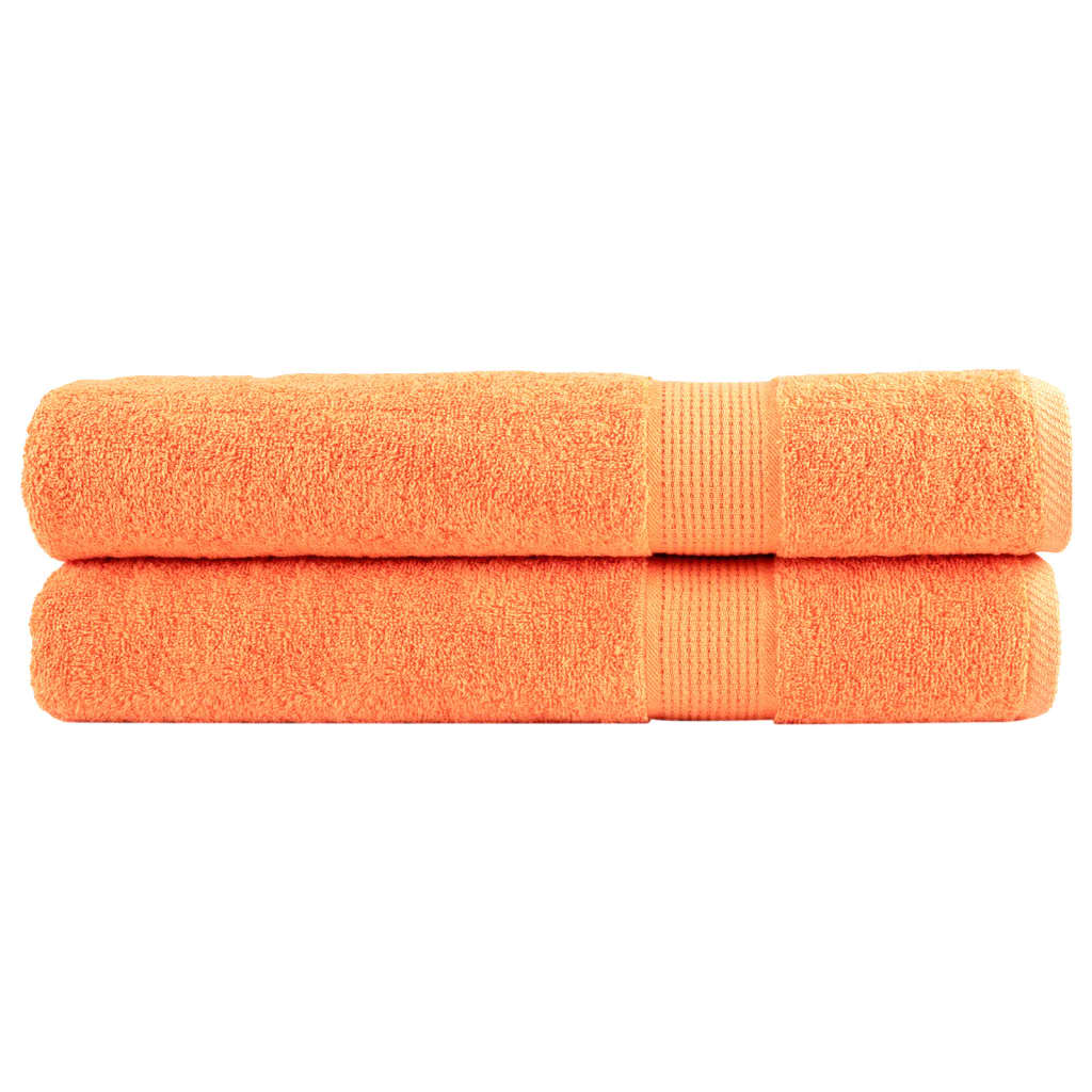 Premium håndklær SOLUND 2 stk oransje 100x200 cm 600 g/m2