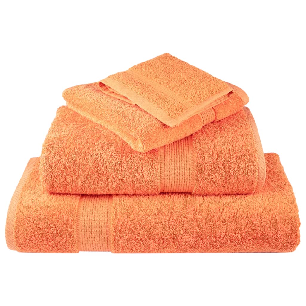 Premium håndklær SOLUND 2 stk oransje 100x200 cm 600 g/m2
