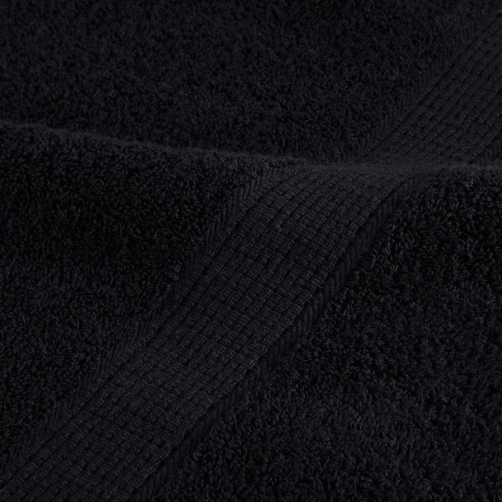 Premium gjestehåndklær SOLUND 4 stk svart 30x50 cm 600 g/m2