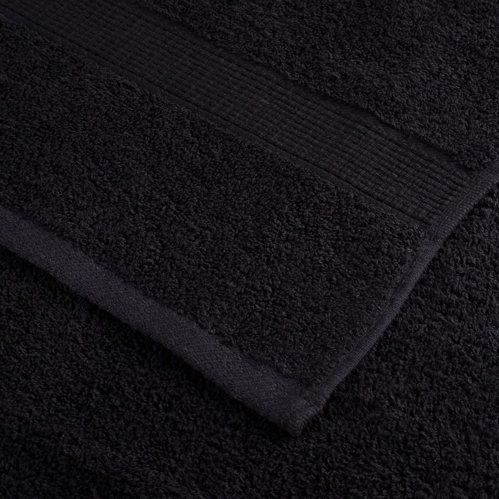 Premium håndklær SOLUND 10 stk svart 100x200cm 600 g/m2